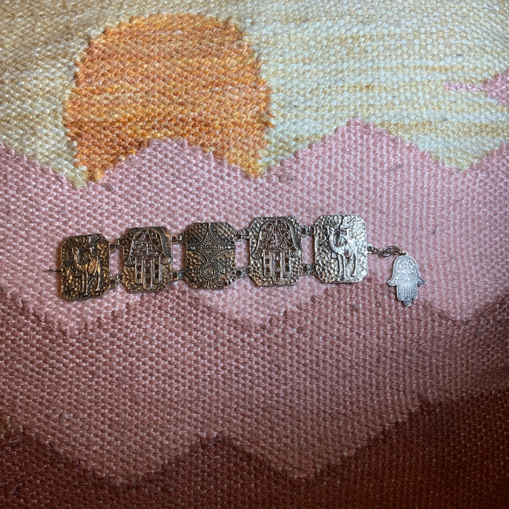Vintage Moroccan Souvenir Bracelet with Moroccan Imagery
